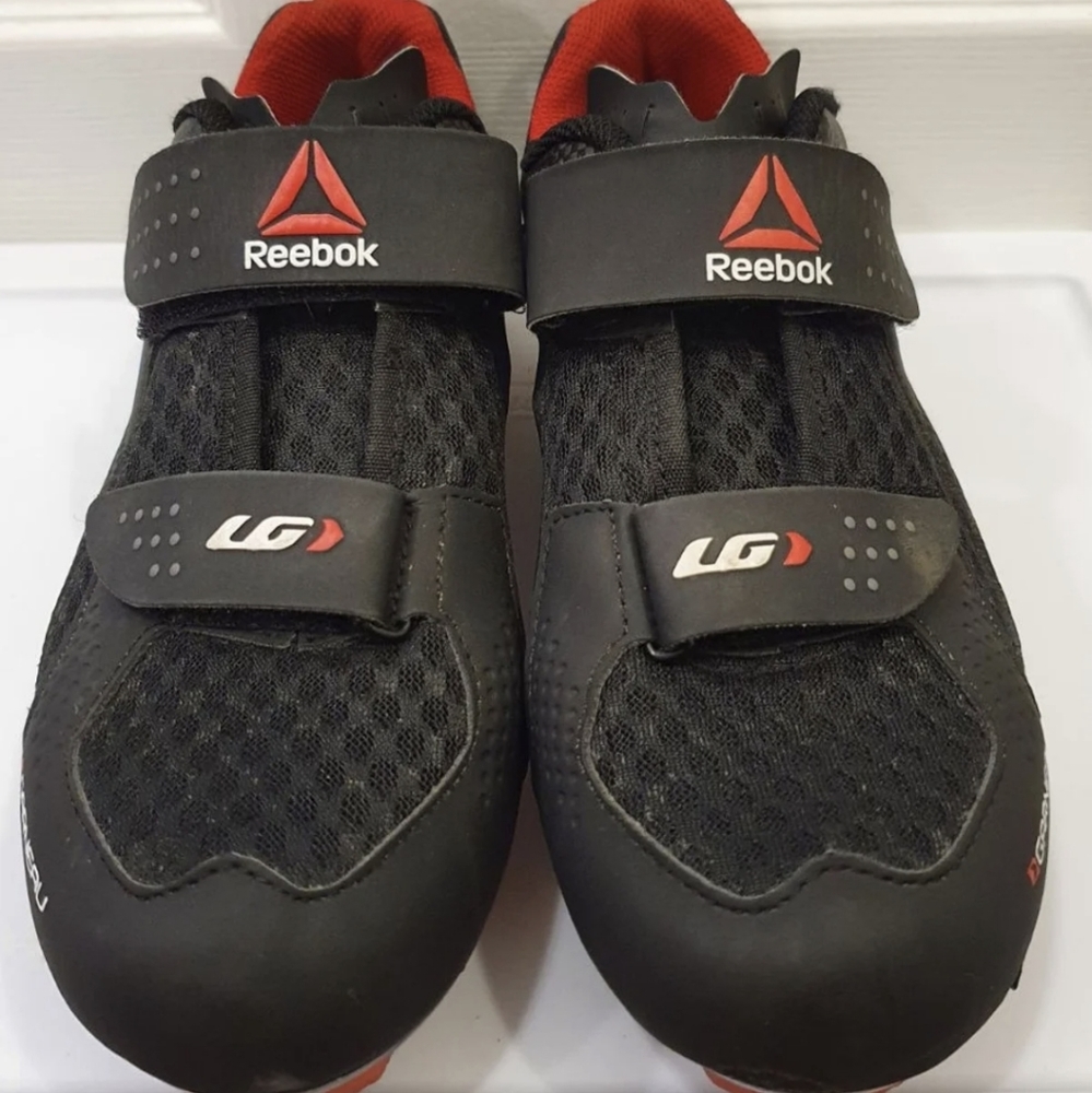 REEBOK LOUIS GARNEAU CYCLING SHOES SIZE 7 RED AND BLACK mens